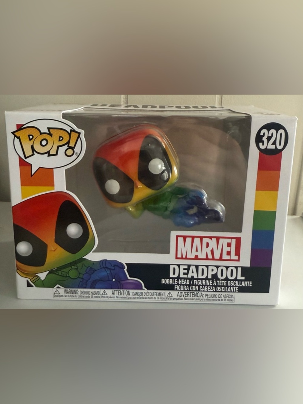 Funko Pop! Marvel Deadpool Rainbow Bobble-Head Figure